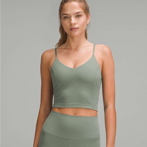lululemon athletica Tops - Lululemon Align Cropped Cami Tank Top *Light Support, C/D Cup
Grey Eucalyptus